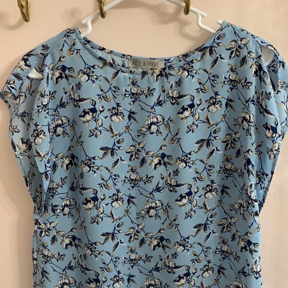 Rose & Thyme Split Sleeve Top XS - Picture 2 of 3